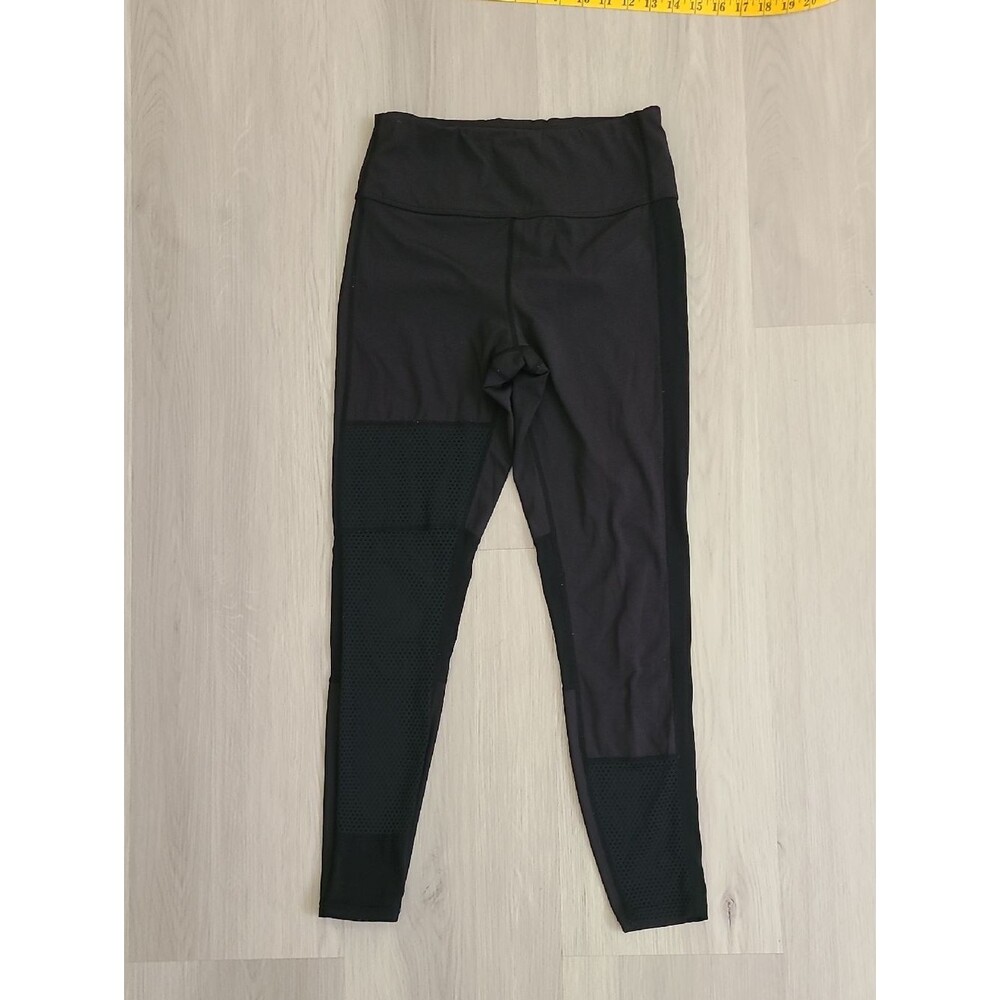 Alala Black Mesh Breathable Leggings Waistband Small Womens Athleisure Texture